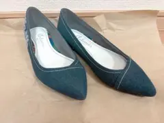 デニム パンプス 花柄刺繍 24cm DIANAのサムネイル