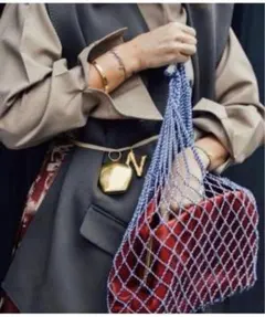 ブルー ハンドバッグ