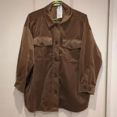 GRL コーデュロイオーバーシャツ [k8288t] ブラウン　フリーサイズ
