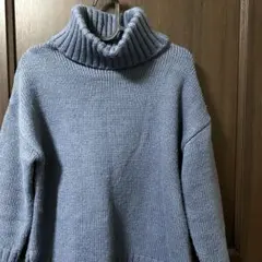 COLONY2139 ニット　セーター　タートルネック　ブルー　S