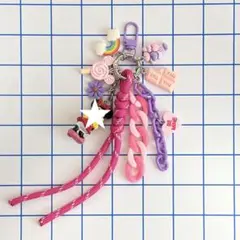 じゃらじゃらキーホルダー　パラコード　ストラップ　バッグチャーム