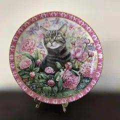 RW社 レスリー アン アイボリー 飾り皿【DANDELION】ネコ 猫 絵皿