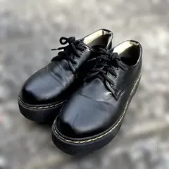 黒 レザー ローファー 厚底