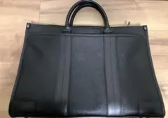 【中古】ブラックレザービジネスバッグ