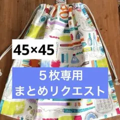 みかん様 リクエスト 5点 まとめ商品　大きめお着替え袋　体操服袋　男の子女の子