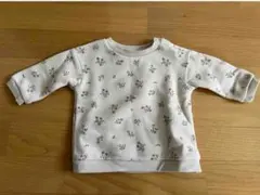 花柄裏起毛トレーナー