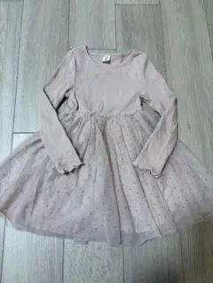 baby GAP 長袖 ドットチュールワンピース 100 ピンク