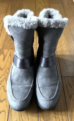 fitfit ファー付き2wayブーツ スエード・グレー