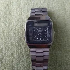 H*Z様 セイコー クォーツ 腕時計 ブラック電池切れの為ジャンク品とします。