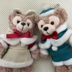 ダッフィー シェリーメイ ぬいぐるみバッジ クリスマス