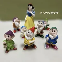 白雪姫と七人のこびと 陶器 置物 ディズニーランド 当時物