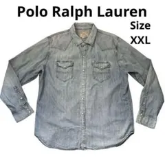 ポロラルフローレン　ウエスタンシャツ　デニム　フェード　ビッグサイズ　美品