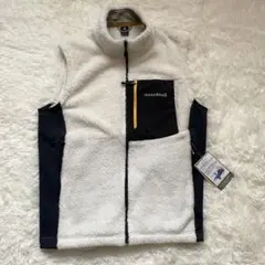 【最終値引】未使用タグ付 モンベル クリマエア ベスト フリース M アイボリー