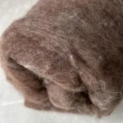 原毛　羊毛フェルト MIXロール スペインメリノ✖️アルパカ　ブラウン