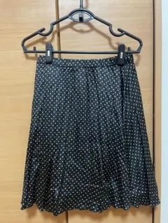 フレアスカート ブラック・ドット