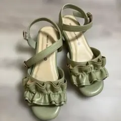 MAJESTIC LEGON フリルサンダル Sサイズ グリーンのサムネイル