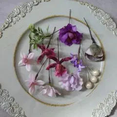 ＊お得なset＊ピンクパープル系のヘアパーツset 髪飾り　結婚式　前撮り　和装