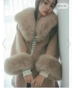 SNIDELファーケープコート　今季新作