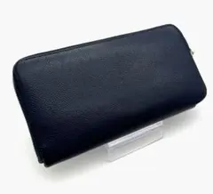 HERMES 　エルメス　アザップ　シルクイン　長財布 　ネイビー 馬デザイン