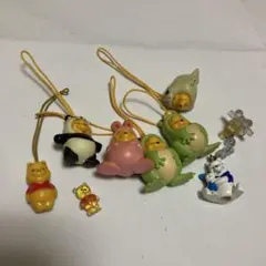 くまのプーさん ストラップなど 8個セット 着ぐるみ ディズニー