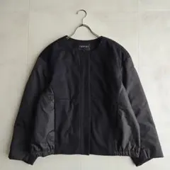 INDIVI インディヴィ ノーカラー 中綿ドッキング ライトコート 15号