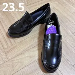 アシックス Lady worker ローファー ブラック 23.5cm 3Eのサムネイル