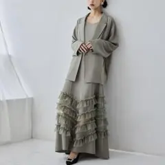 niana トランスペアレントヘムセットアップドレス 2点セット M - メルカリ