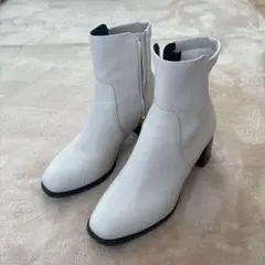 オリエンタルトラフィック　ホワイトジッパーブーツ