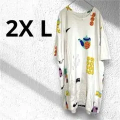 NIKE カラフルオーバーサイズTシャツ　ユニセックス　アメカジ　2X Lサイズ