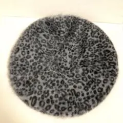 ベレー帽　レオパード　ヒョウ柄　レディース　Y2K