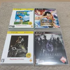 【PS3 ゲームソフトセット】 みんなのGOLF5 ワンピース海賊無双　など