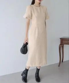 【※※専用出品※※】新品 タグ付き バルーンスリーブジャガードワンピース