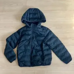 ユニクロ キッズ用フード付き中綿ジャケット 黒 サイズ140