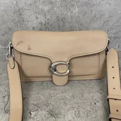 美品✨️訳あり コーチ ショルダーバッグ シルバー金具 タビー レザー ベージュ