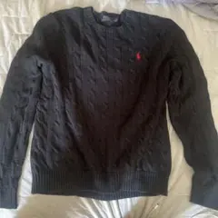 POLO RALPH LAUREN ケーブルニット セーター ブラック
