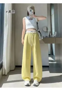 レースワンポイント✿ゆったりパンツ 春夏コーデ お出かけデートにも最適