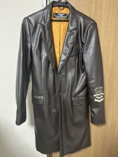 美品 ルードギャラリー ヘビー 刺繍 チェスター コート L ブラック 3 黒 BL】ウールチェスターコート/ブラック×ソリッド/NEW ZEALAND