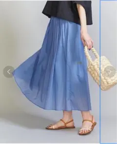 [ビューティー&ユース ]ローンシアー ボリュームスカート -ウォッシャブル