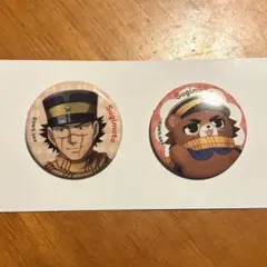 ゴールデンカムイ　どうぶつフォーゼ　缶バッジ　杉元佐一