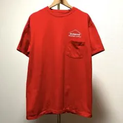 90s Hanes USA製 企業ロゴTシャツ シングルステッチ 赤 L