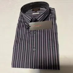 IFARO ストライプ 長袖シャツ Mサイズ パープルのサムネイル