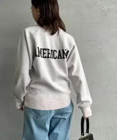 Americana×JEANS FACTORY別注 AC カレッジデザインニット