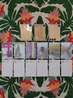 木製はがき 日本　風景　ひのき　杉　ポストカード japan postcard