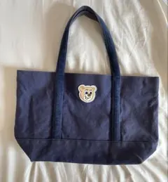 フェイラー　ラブラリー　オールドテディ　ネイビー　大　トートバッグ　LL