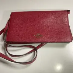 COACH ショルダー 赤 長財布