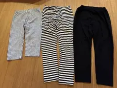 ストライプ・無地スパッツ3点セット