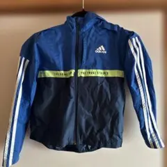 130 adidas ストライプ入り ウィンドブレーカー