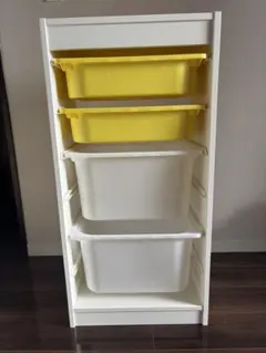 引取り限定】IKEA トロファスト 階段タイプ ホワイトボックス6個付き