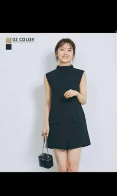 basement online ショートオールインワン　ブラックのサムネイル