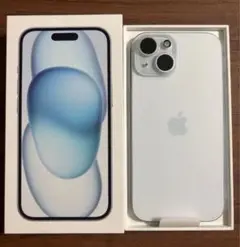 【新品同様】iPhone15 128GB ブルー 純正バッテリー100%